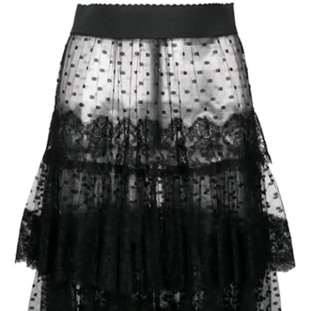 Dolce & Gabbana Sheer Lace Skirt